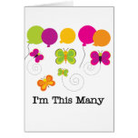Butterflies 5th Birthday T-shirts and gifts Card