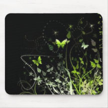 butterflies and flowers mousepads