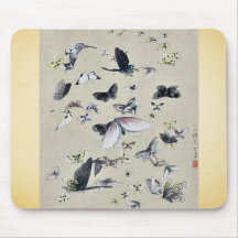 Butterflies and moths Ukiyoe Mouse Pad