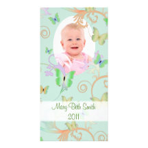 Butterflies Customized Photo Card
