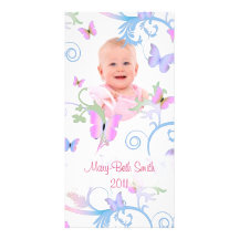 Butterflies Customized Photo Card