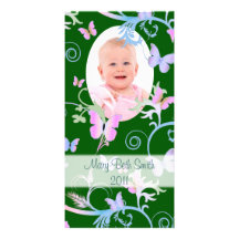 Butterflies Customized Photo Card