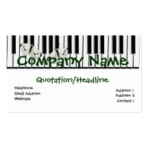 Butterflies on keyboard card & 2010 Calender Business Card Template