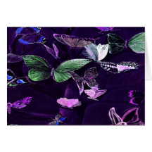 Butterflies On Purple Cards