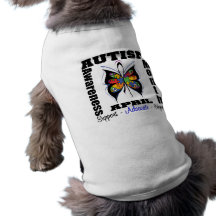 Butterfly - Autism Awareness Month Doggie T-shirt