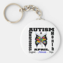 Butterfly - Autism Awareness Month Keychain