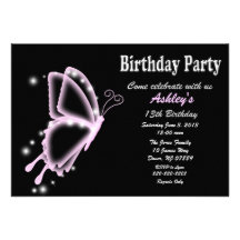 Butterfly Birthday Party Invitation