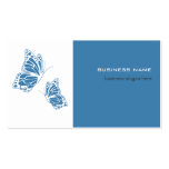 Butterfly Blue & White Elegant Modern Simple Business Cards