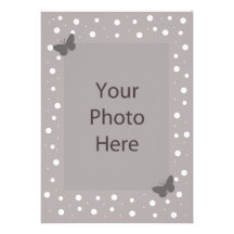 Butterfly Bubble Wedding Invitation - Grey
