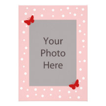 Butterfly Bubble Wedding Invitation - Pink