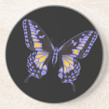 Butterfly, coaster, black