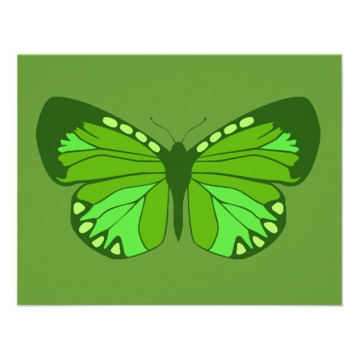 Butterfly Greens Personalized Invites