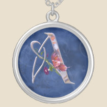 Butterfly Initial A necklaces
