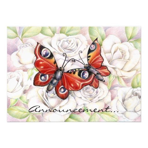 Butterfly Love Personalised Invite