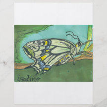 butterfly on Turquoise Flyer