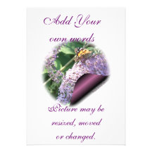 Butterfly Page Invitation-customise