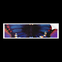 Butterfly Painting Art - Multi bumper stickers