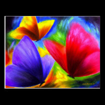 Butterfly Painting Art - Multi postcards