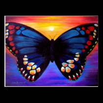 Butterfly Painting Art - Multi postcards
