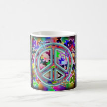 Butterfly Peace Sign coffee cup Mugs