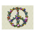 Butterfly Peace Symbol Postcard