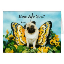 Butterfly Pug Note Card