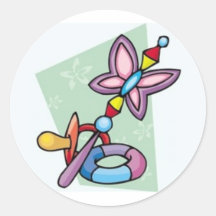 Butterfly Rattle Stickers