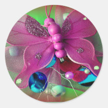 Butterfly Round Stickers