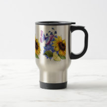 Butterfly Sunflower Garden Coffee Mug