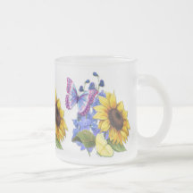 Butterfly Sunflower Garden Mug