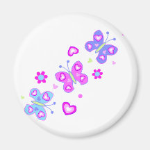 butterfly with hearts refrigerator magnets