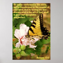 Butterfly with Romans 12:2 Print