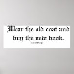 Buy the new book. poster