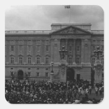BW UK England London Old Guard Buckingham Palace Square Stickers