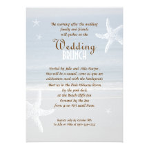 By the Sea Post-Wedding Brunch Invitation