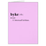 BYKE (definition) Greeting Card