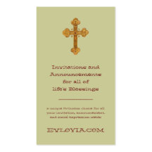 byzantinecross, Invitations and Announcements f... Business Card