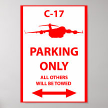 C-17 Parking Only Sign Print