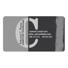 C Monogrammed Unisex Bold Business Card Templates