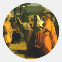 Cabanel  Alexandre  Cincinnatus  Receiving  Deputi Round Stickers