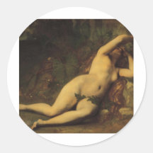 Cabanel_Alexandre_Eve_After_the_Fall Round Stickers