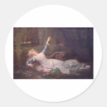 Cabanel Alexandre Ophelia 1883 Round Sticker