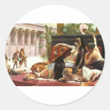 Cabanel Cleopatra Testing Poisons on Condemned Pri Round Sticker