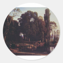 Cabat Nicolas Pastoral Scene Sticker