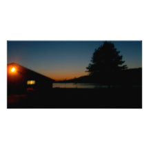 Cabin Light Customized Photo Card