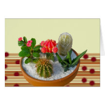 Cactus Dish Garden Note Card