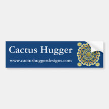 Cactus Hugger Bumper Sticker with Barrel Cactus 2