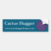 Cactus Hugger Bumper Sticker with Cholla Cactus