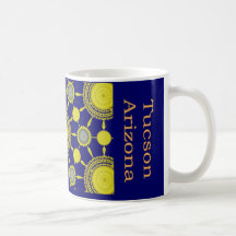 Cactus Hugger Mug with Yellow Prickly Pear Array