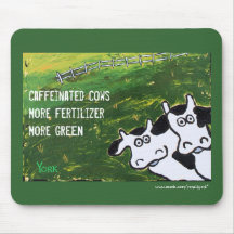 Caffeinated Cows Mouse pad